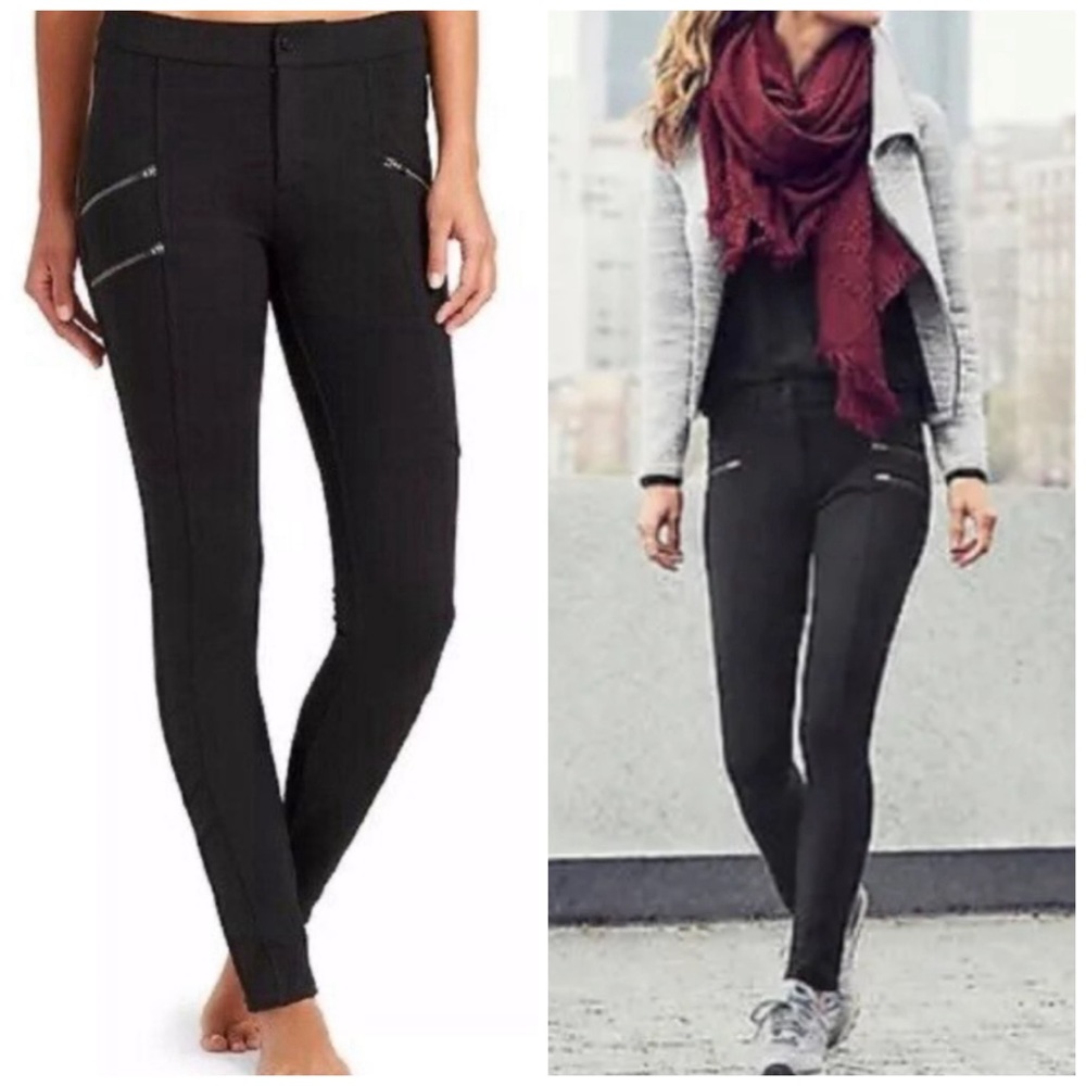 NWOT Athleta Black Zipper Stretch Skinny Pants